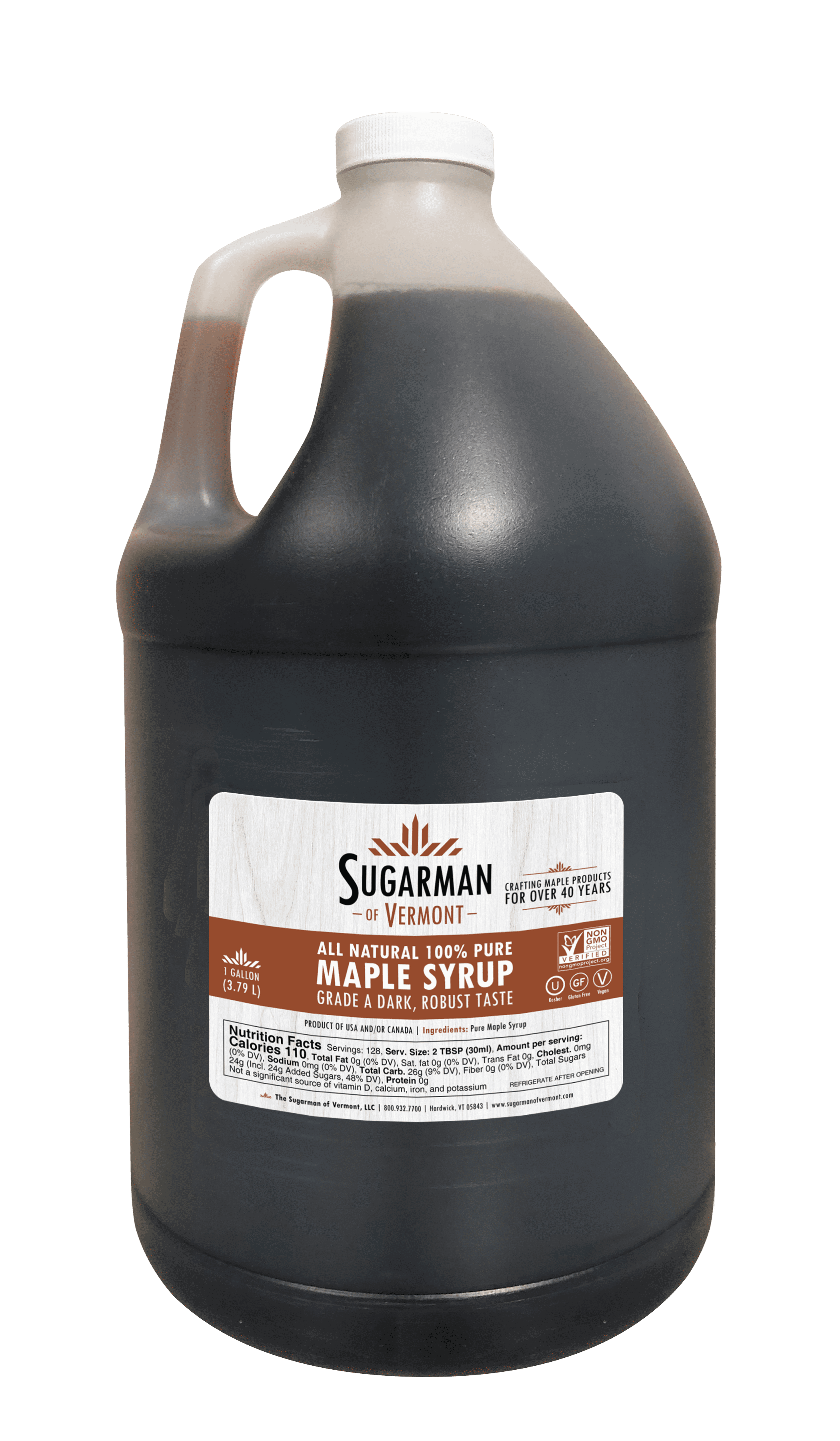 Sugarman Robust Pure Dark Maple Syrup, 1 gal, 1 Pack