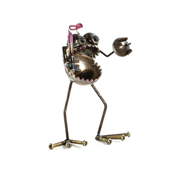 Sugarpost Scrap Metal Gnome Be Gone Mini Kendra Indoor Outdoor Metal Sculpture