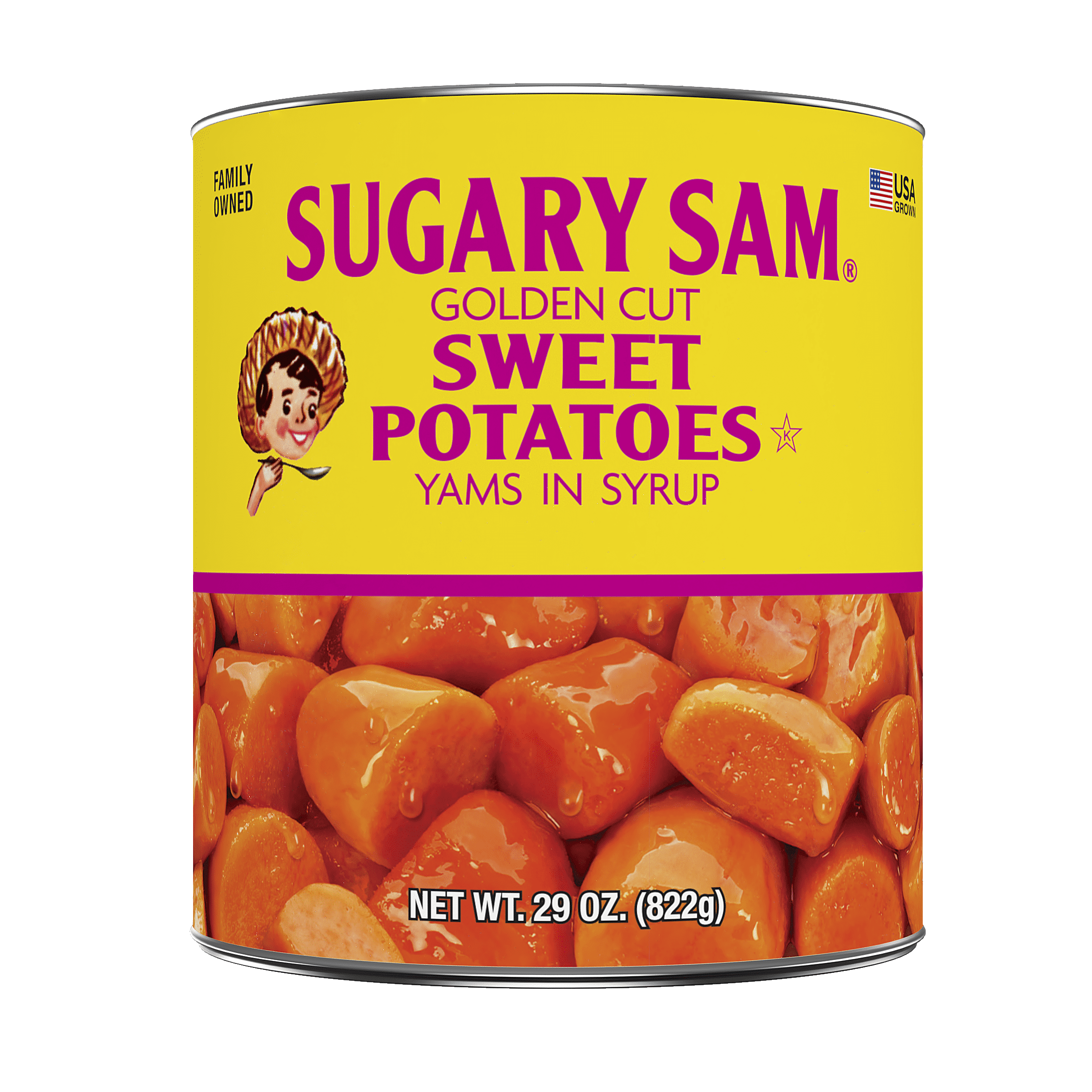 Sugary Sam Golden Cut Sweet Potatoes Yams in Syrup, 29 oz