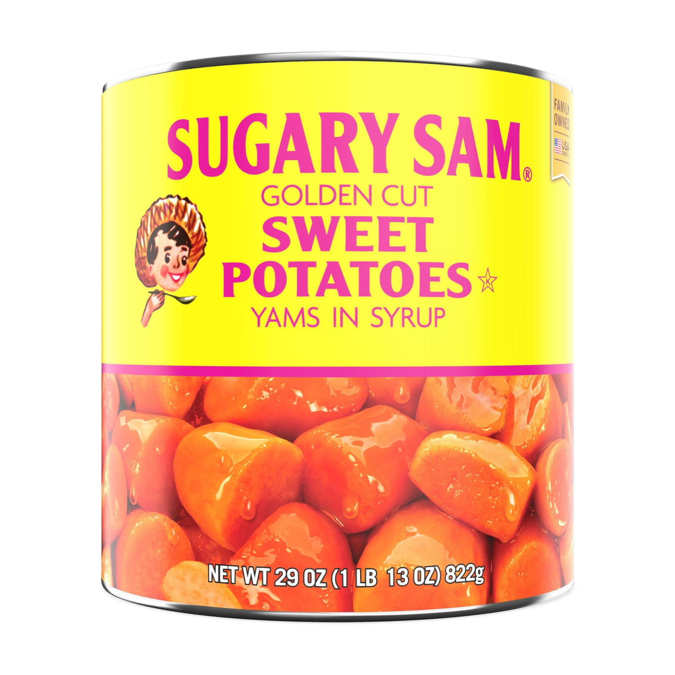 Sugary Sam Golden Cut Sweet Potatoes Yams in Syrup, 29 oz