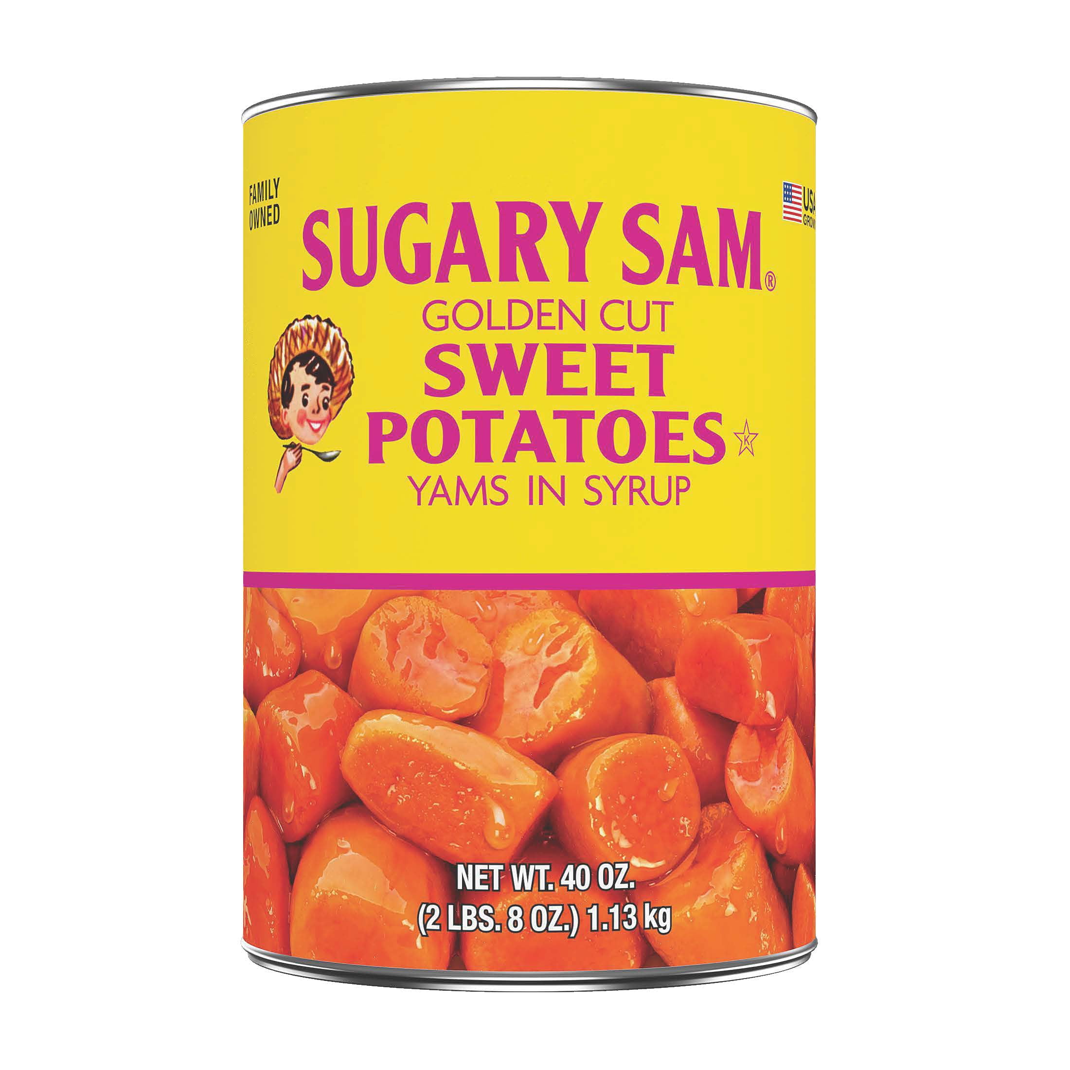 Sugary Sam Golden Cut Sweet Potatoes Yams in Syrup, 40 oz Can