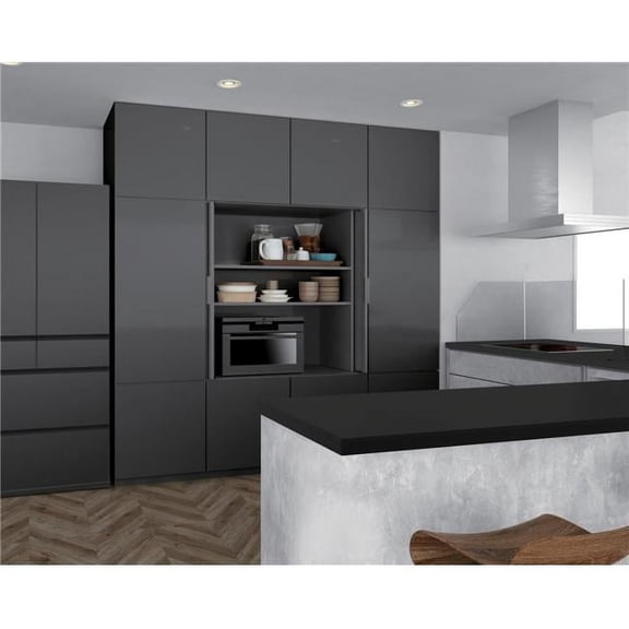 Sugatsune SUALT ST15 D10L 19 19 in. Overlay Pocket Door System - Soft-Close - Nickel