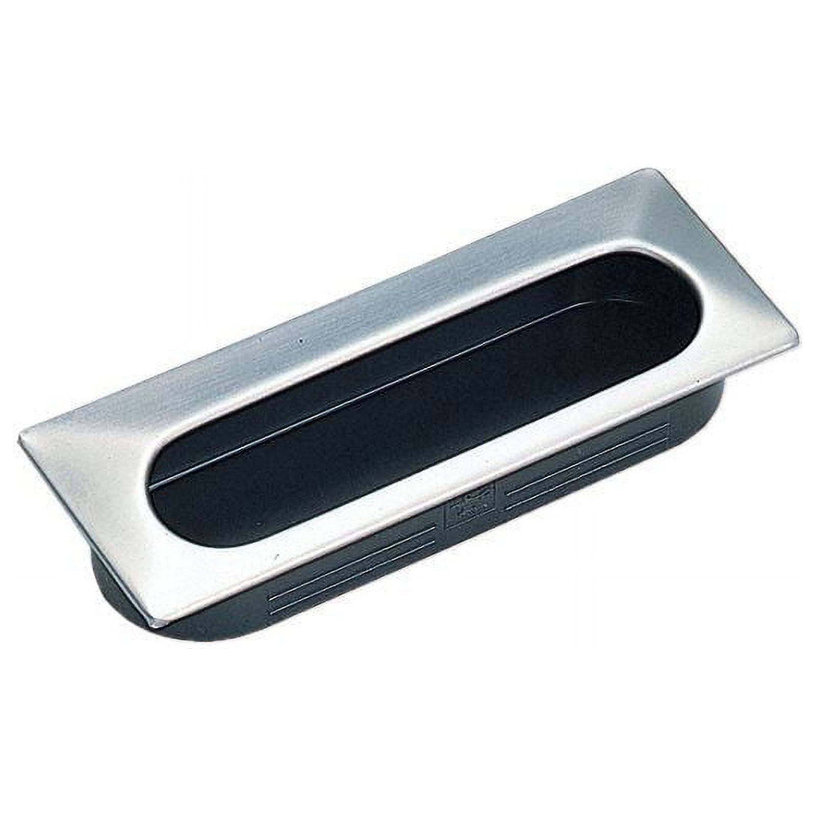 Contemporary Brushed Chrome Steel Recessed Pull Handle