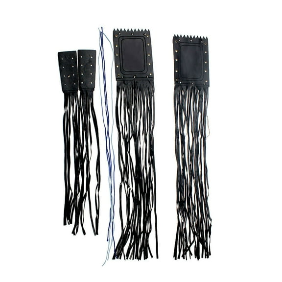 Sugeryy Motorcycle Tassel Fringe Grips Lever Cover Leather For Chopper Cruiser