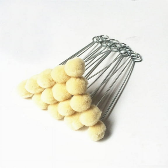 Sugeryy New 20pcs DIY Leather Tool Daubers Assisted Dyeing Wools Ball Brush Metal Handle