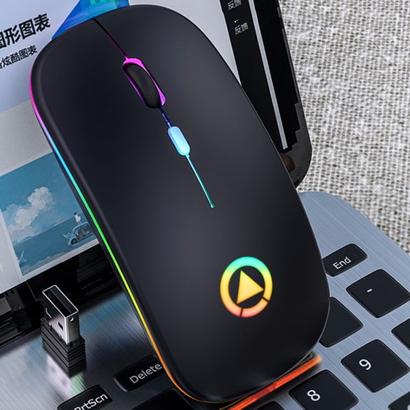 Sugeryy Wireless Mouse Optical Backlit USB Mice 24Ghz Rechargeable Silent Cordless Pc Ultra Slim For Pc Laptop Rgb