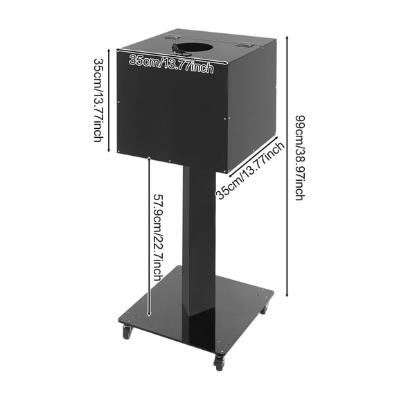 Suggestion Ballot Box with Lock and Key, Floor Standing Donation Box with Wheels