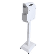 thumbnail image 1 of Suggestion Box with Stand, Floor Standing Offering Box, Metal Locking Ballot Collection Safe for Voting, Charity, Donation, Church, Election, Hospital Feedback, and Car Rental Key Return, White, 1 of 10