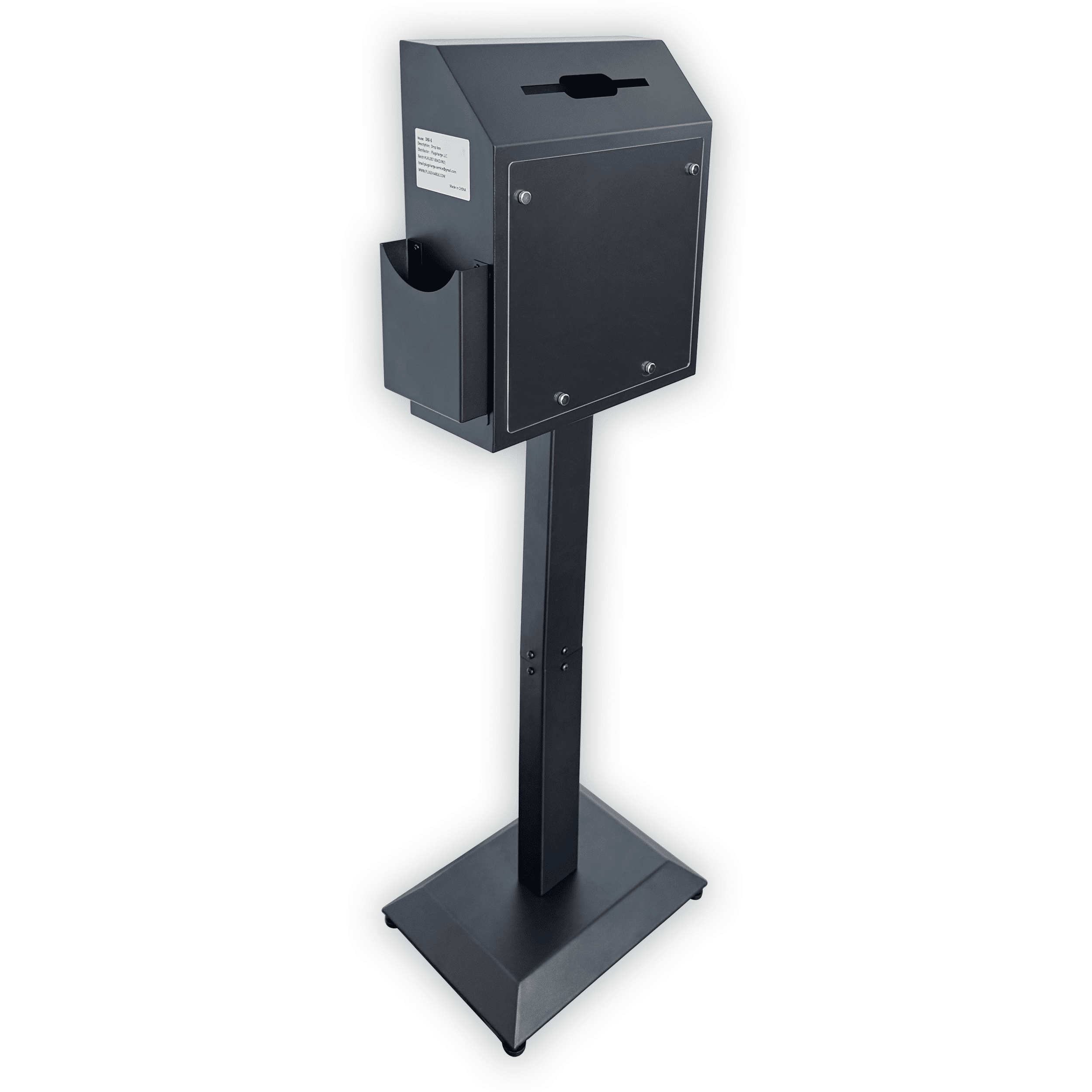 Black Matte Steel Lockable Floor Standing Suggestion Box