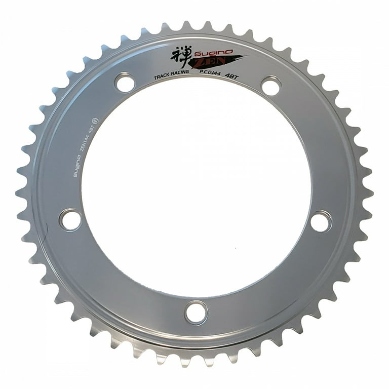 Sugino Zen Chainring 48t 144 BCD 5-Bolt Aluminum Silver Road Sugino Zen Chainring 48t 144 BCD 5-Bolt Aluminum Silver Road
