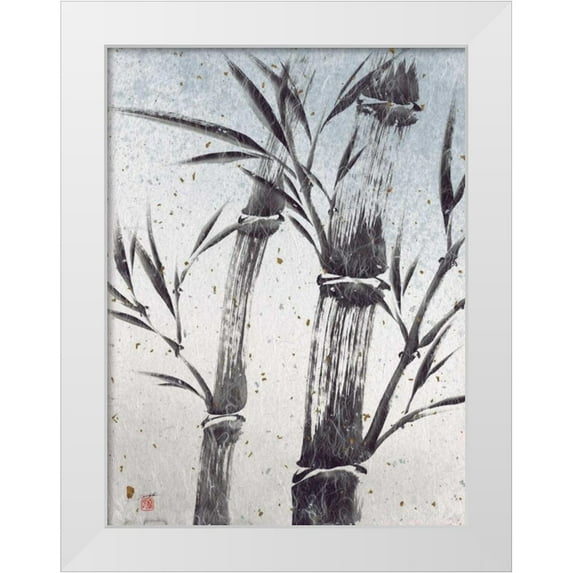 Sugita, Katsumi 12x14 White Modern Wood Framed Museum Art Print Titled - Cool Bamboo II