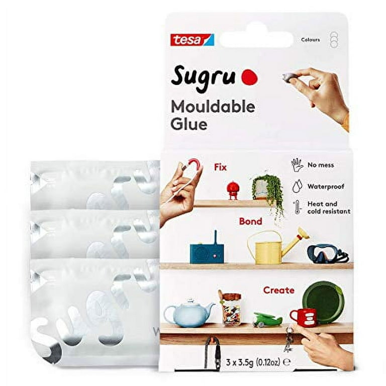 Sugru I000946 Moldable Multi-Purpose Glue for Creative Fixing and Making,  White, 3 Piece