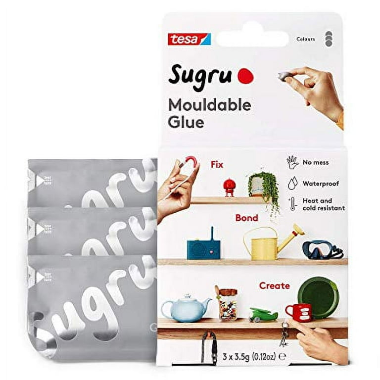 Sugru I000947 Moldable Multi-Purpose Glue for Creative Fixing and Making, Gray, 3 Piece