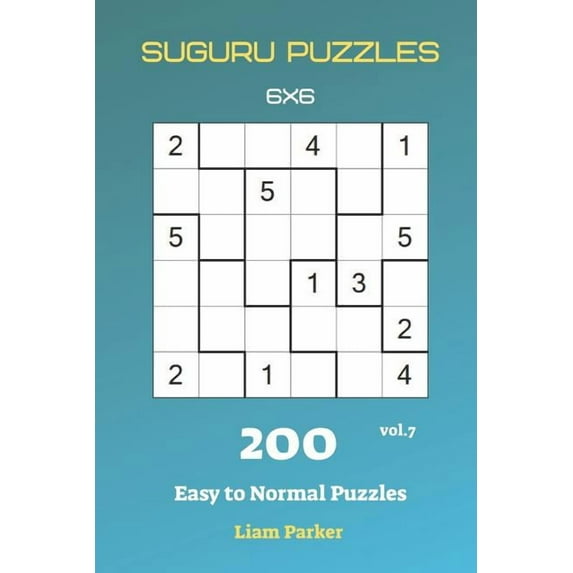 Suguru Puzzles: Suguru Puzzles - 200 Easy to Normal Puzzles 6x6 vol.7 (Paperback)