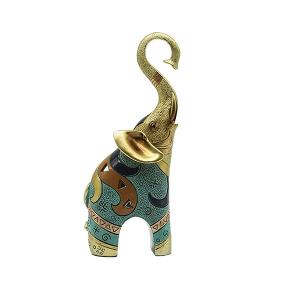 Sugutee Gold Elephant Statue and Small Figurine for Home Decor
