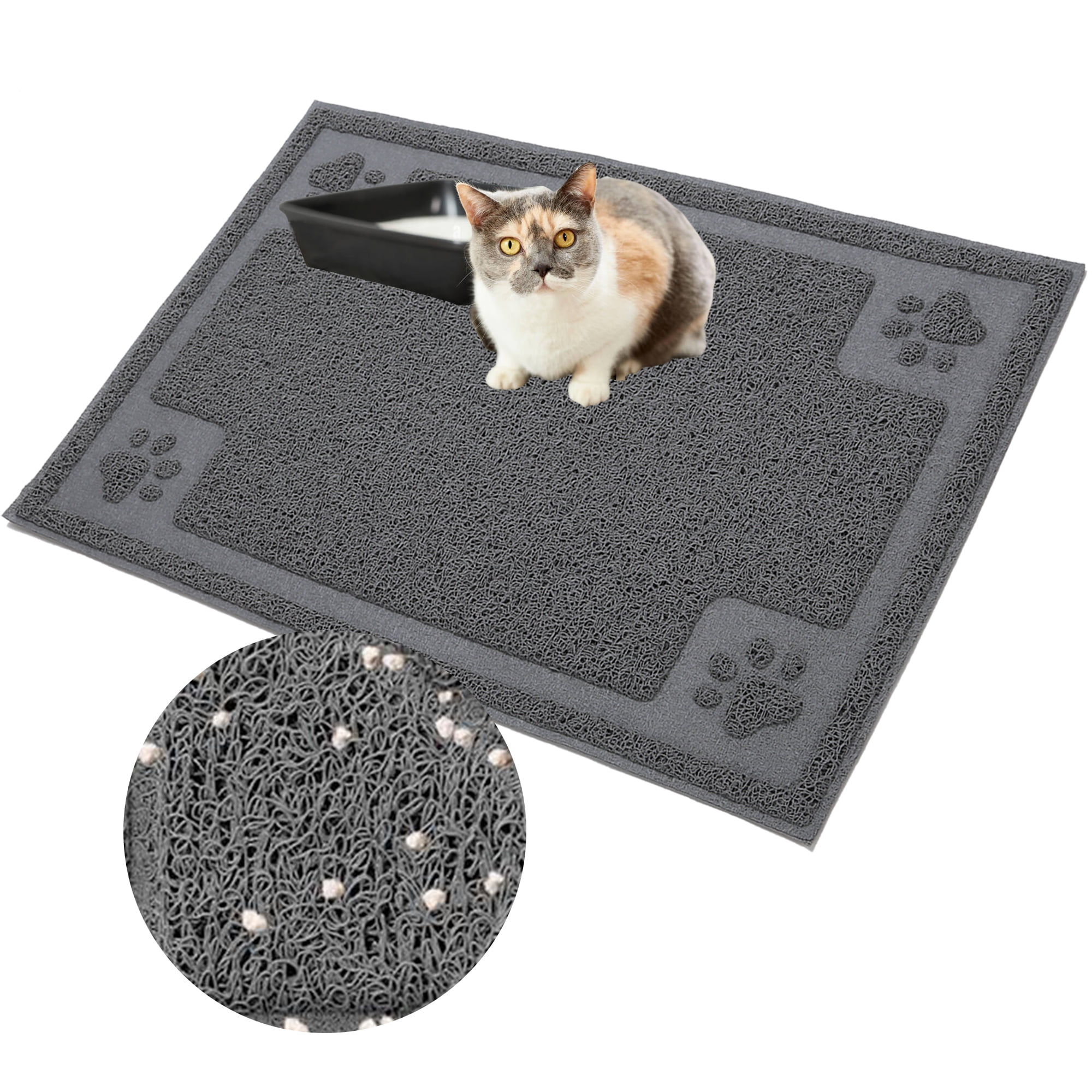 Suhaco XL Cat Litter Mat, Large Plastic Box, NonSlip, Waterproof, Easy Clean, Reduce Litter