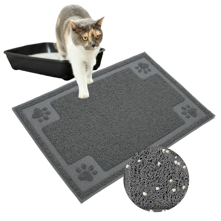Suhaco Non-Slip Waterproof Cat Litter Mat, Easy to Clean, Reduces