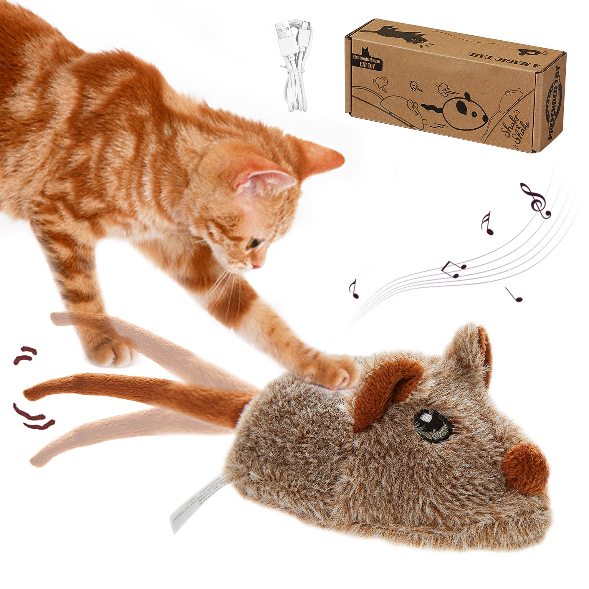 Suhaco Cat Toys Interactive Mouse Cat Toy Automatic Moving Mice
