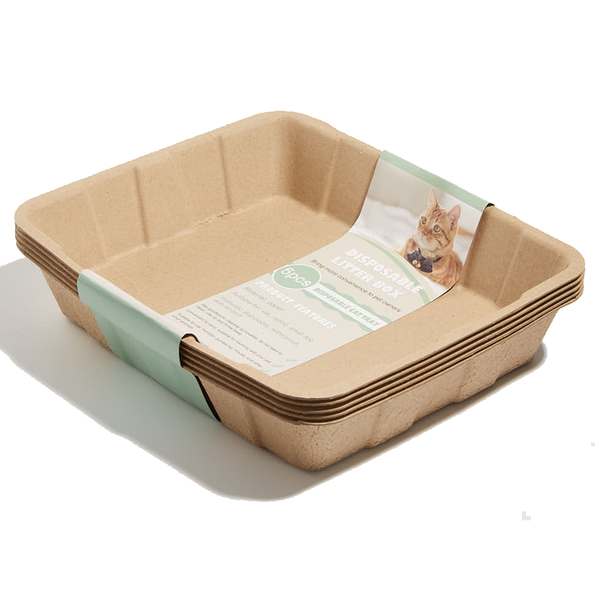 Suhaco Disposable Cat Litter Box Large Paper Litter Tray Travel Pet