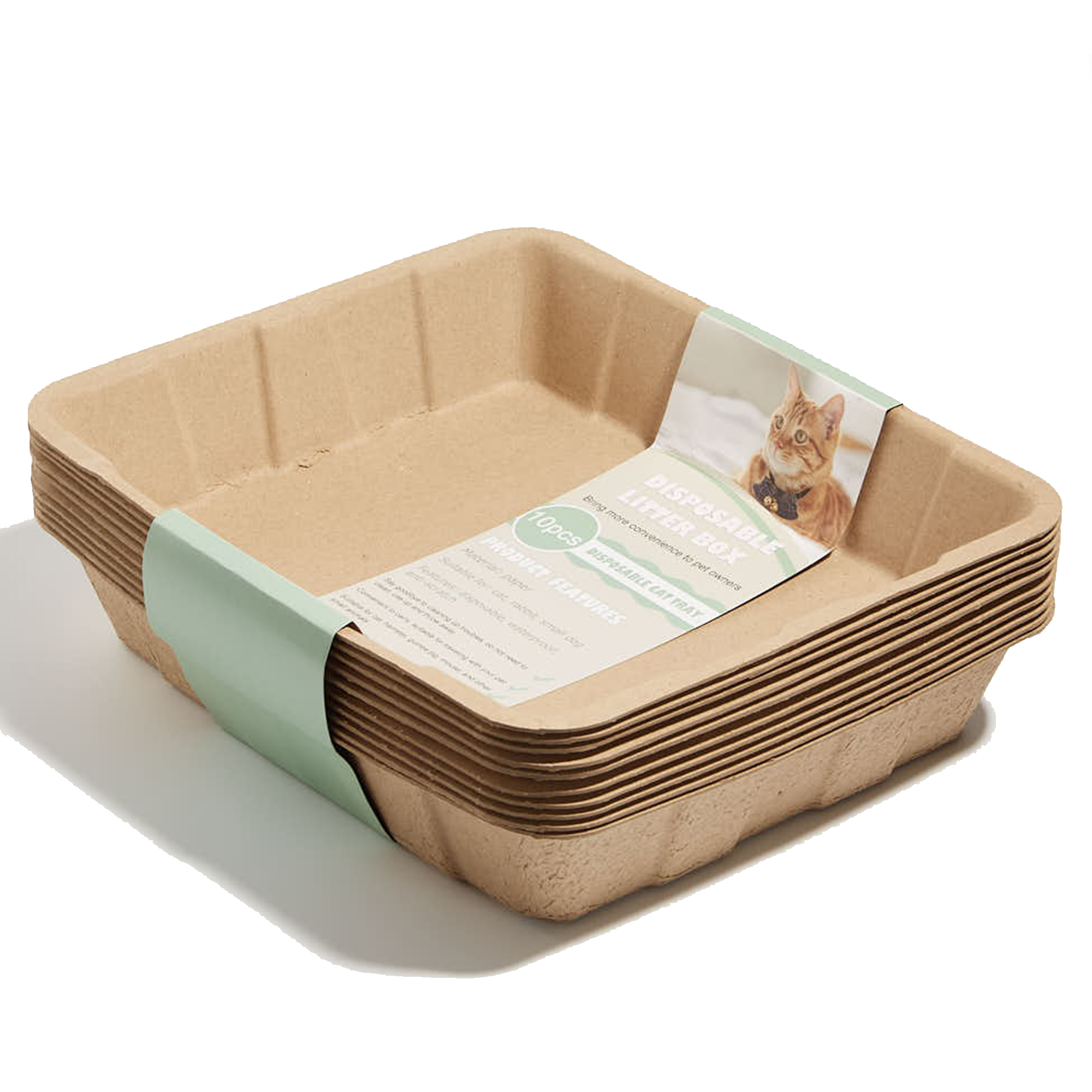 Suhaco Disposable Cat Litter Box Large Paper Litter Tray Travel Pet Litter Pan Reduce Odor Easy