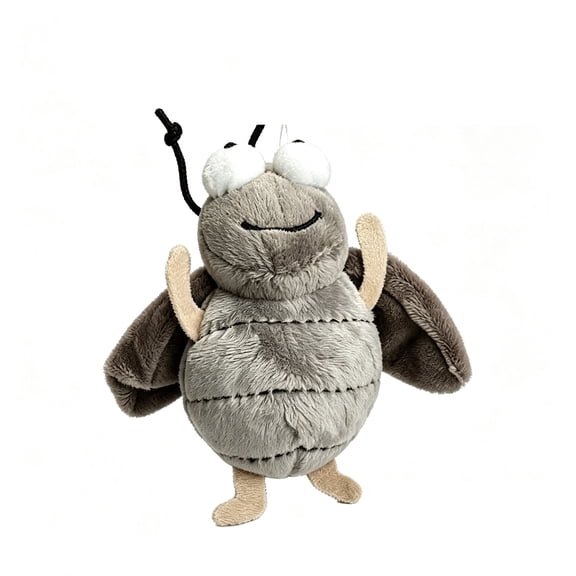 Suhaco Electric Plush Cricket Cat Toy, Touch Triggered Moving with Real Cricket Sound, Flannel Fabric for Indoor Cats