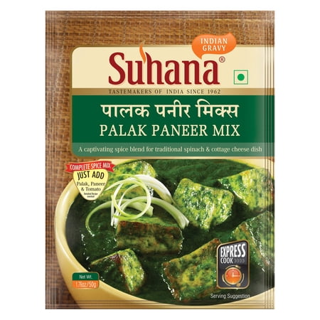 Suhana Palak Paneer 50G Pouch | Spice Mix | Easy To Cook | Pack Of 4