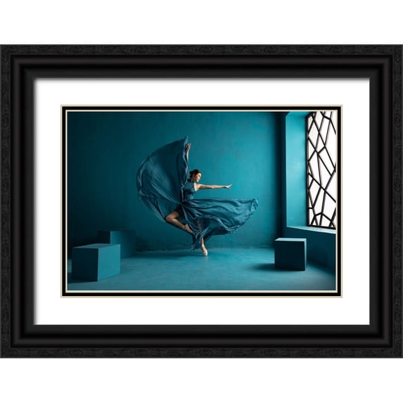 Suhardjo, Lisdiyanto 24x17 Black Ornate Wood Framed with Double Matting Museum Art Print Titled - Ballerina