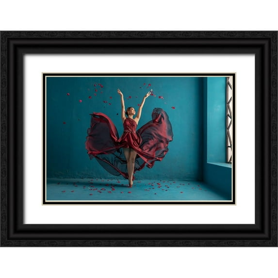 Suhardjo, Lisdiyanto 32x23 Black Ornate Wood Framed with Double Matting Museum Art Print Titled - Olivia Performance