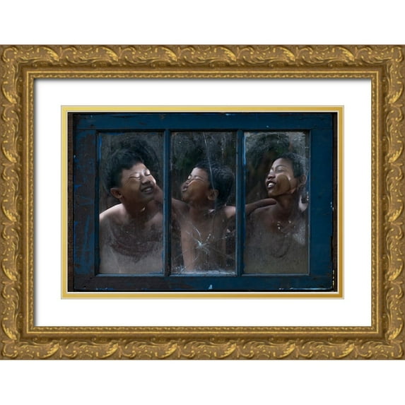 Suhardjo, Lisdiyanto 32x23 Gold Ornate Wood Framed with Double Matting Museum Art Print Titled - Untitled