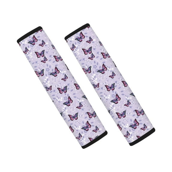 Suhoaziia Aesthetic Butterfly Car Seat Belt Covers for Kids Seat Belt Cushion Shoulder Strap Protectors for Kids Girls Backpack,2-Pack Accessory Seatbelt Strap Cover