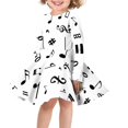 thumbnail image 1 of Suhoaziia Beach Wedding Guest Dresses for Girls and Toddler Size 3-4 Years Psychedelic Full Print of Notes Graphic Playwear Graphic Outwear Fit and Flare Clothes Winter Daily Twirl Skirt, 1 of 7