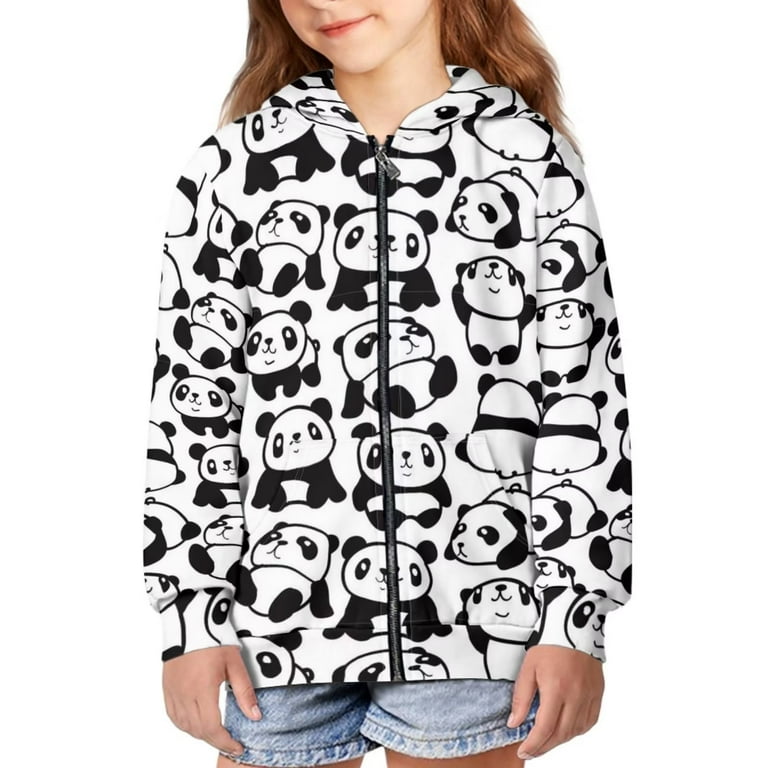 Panda zip up sales hoodie