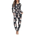 thumbnail image 1 of Suhoaziia Cute Nightwear for Women Sleepwear Snug-Fit Happy Christmas Loungewear Comfy Fall Winter Warmth Outfits,Fit for Adult Size 6XL Multi-Saeson 2PCS Nightwear, 1 of 5