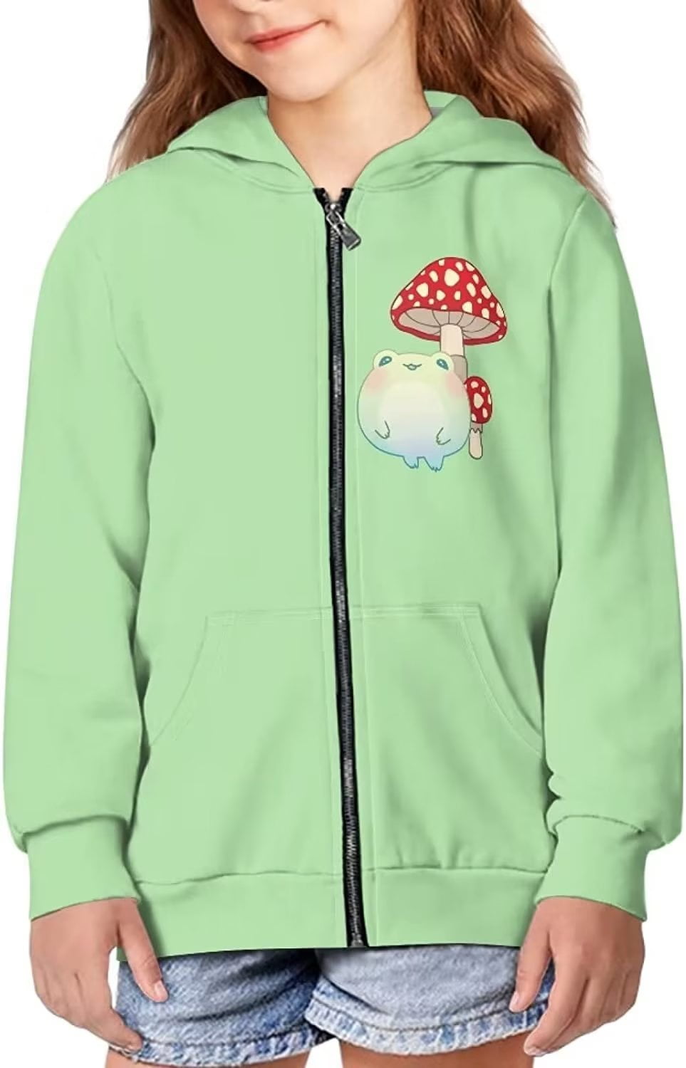 Suhoaziia Frog Zipper Hoodies for Teen Girls Size 11 13 Years
