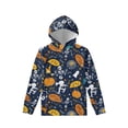 thumbnail image 1 of Suhoaziia Halloween Novelty Hoodies for Teen Pumpkin Cute Head Skeleton Spider Web Print Boys Outdoor Activities Streetwear 8-10 Year Old, 1 of 6