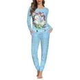 thumbnail image 1 of Suhoaziia Happy Easter Nightwear for Women Plus Size Long-Sleeve Stretchy Pajama Lingerie,Rabbit Loungewear Pants Bottoms for Indoor Home Life Holiday Size S, 1 of 4