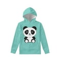 thumbnail image 1 of Suhoaziia Hoodies for Teen Girls 11-13 Cyan Lovely Cartoon Panda Graphic Sweatshirt Fall Daily Life Durable Breathable Pullover, 1 of 6