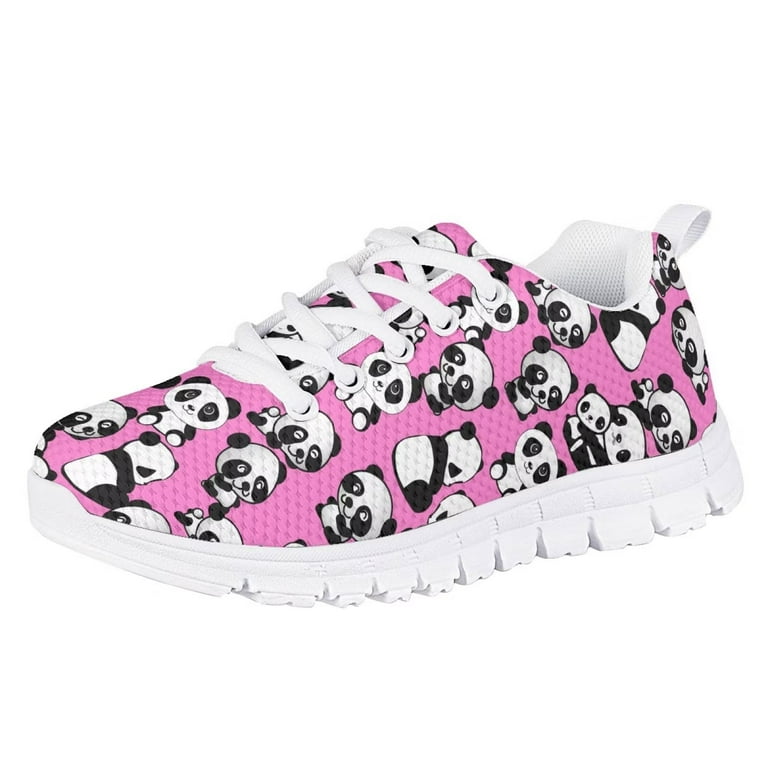 Suhoaziia Lightweight Breathable Shoes for Kids Pink Panda