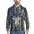 thumbnail image 1 of Suhoaziia Men's Full Zip Thin Hoodie Zippered Hunting Camo Forest Oak Deer Slim Fit Long Sleeve Lightweight Sweatshirt with Kanga Pocket Size 5XL, 1 of 5
