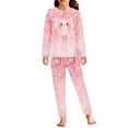 thumbnail image 1 of Suhoaziia Pajamas for Kids Casual Polyester Cherry Blossom Axolotl Lounge Wear Long Sleeve Home Life Outfits Skin Friendly Crew Neck Indoor Sleepwear 3-4Y Durable Stretchy Suit, 1 of 5
