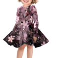 thumbnail image 1 of Suhoaziia Pink Pleat Dress Up Clothes for Little Girls Cherry Blossoms Print Swing Dress Lightweight Thin Jumpskirt Playwear Winter Home Party Playwear with Sleeves 13-14 Years, 1 of 7