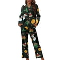 thumbnail image 1 of Suhoaziia Plus Size Pajamas for Women Lightweight Loose Fitting Walking Snowman Hat Gift Spring/Fall Clothing Button Down Loungewear Super Soft Sleepwear Family Gift Size XS, 1 of 6