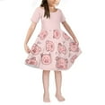 thumbnail image 1 of Suhoaziia Princess Dresses for Toddlers Cute Pig Swing Skater Midi Dress Size 5-6 Years,Breathable Stretchy A Line Swing Skater Twirl Dresses, 1 of 5