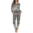 thumbnail image 1 of Suhoaziia Sleepwear Set Southwest Aztec Hummingbird Durable Long Sleeve Top & Pants Family Gift Fit Womens Size L,Elastic Aesthetic Nightwear Home Life Walking Daily Wear, 1 of 4