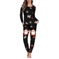 thumbnail image 1 of Suhoaziia Sleepwear for Women Nightgown Lightweight Breathable Pj Set Skin Friendly Casual Love Santa Long Pajama Pant Size XS Fall/Winter Daily Wear Breathable Suit, 1 of 5
