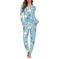 thumbnail image 1 of Suhoaziia Sleepwear for Women Nightgown Skin Friendly Comfortable Pajama Lingerie Size 4XL,Easter Egg Hare Scoop Neck Full-length Clothing for Easter Gift, 1 of 4