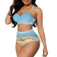 thumbnail image 1 of Suhoaziia Swimsuit Women Tankinis Sets Hawaiian Beach Starfish Swimsuit Coverup Bikini Underwear with Adjustable Elastic Strap Breathable Swimsuit Girls Size L, 1 of 6