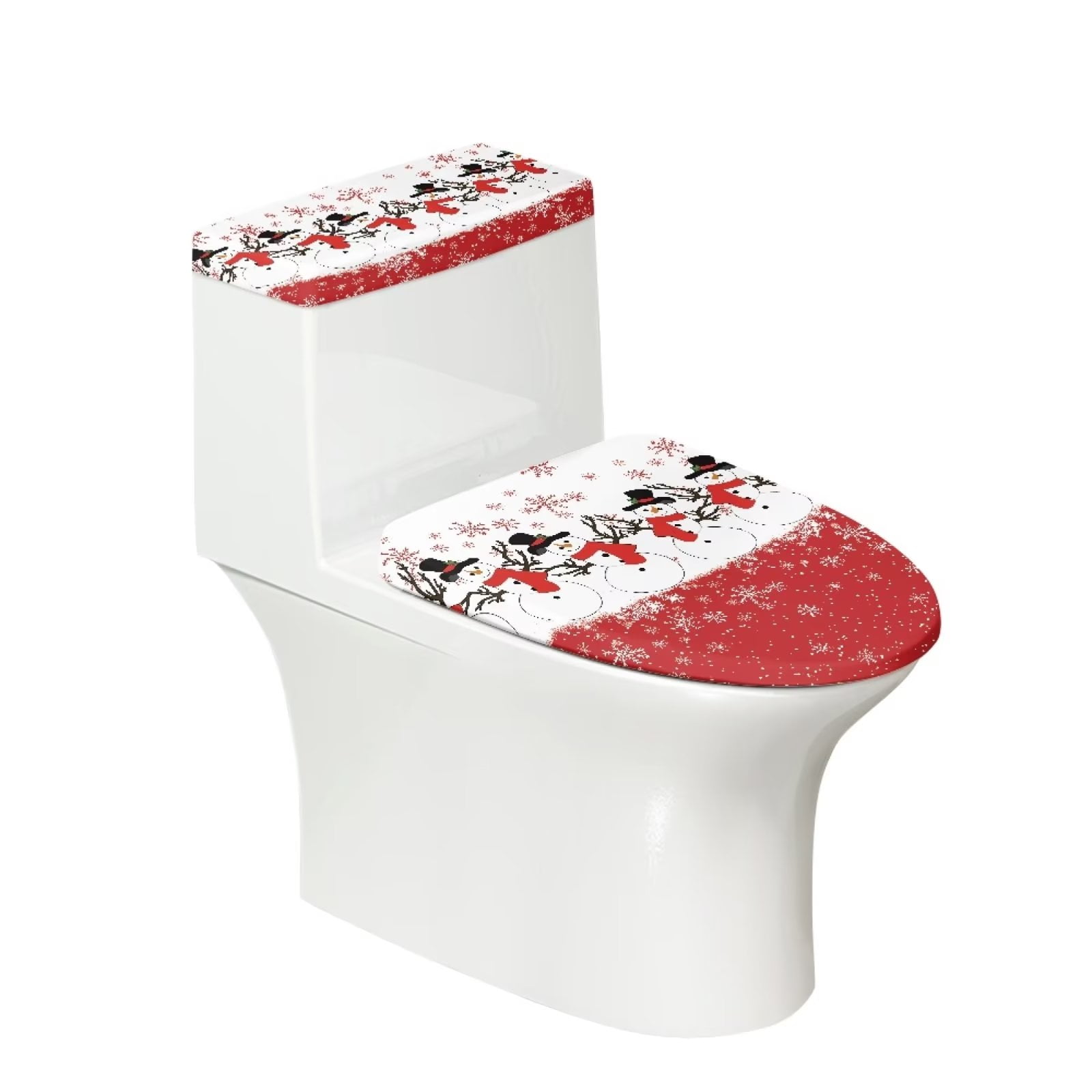 Suhoaziia Toilet Lid Tank Cover Bathroom Decor Stretchable Machine