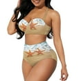 thumbnail image 1 of Suhoaziia Women Bikinis Two Piece Set Beach Starfish Skin-Friendly Sporty Ladies Swimsuits,Tie Closure Bathing Suits Ladies Swimsuits for Tropical Summer Size XL, 1 of 6