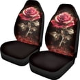 thumbnail image 1 of Suhoaziia Women Car Seat Covers Full Set of 2 Automobile Accessiores,Breathable Front Seat Cushion Protectors for Van SUV Truck,Washable Vintage Rose Bucket Seat Cover,All&nbsp;Weather, 1 of 6